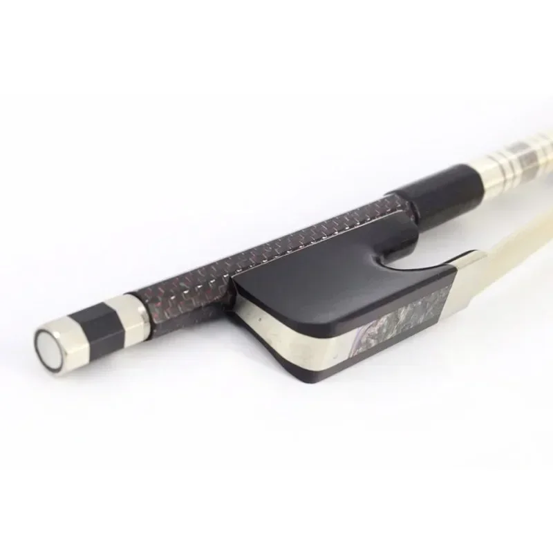 Premium Red Bass Bow, French, Ebony Library Bow
