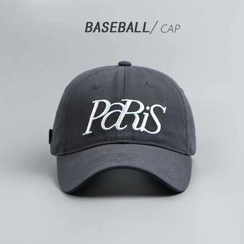 Berretto da baseball da uomo regolabile di alta qualità Stile americano Retro PARIS Lettere Ricamo Berretto da donna Primavera Ins Style Visiera Cap