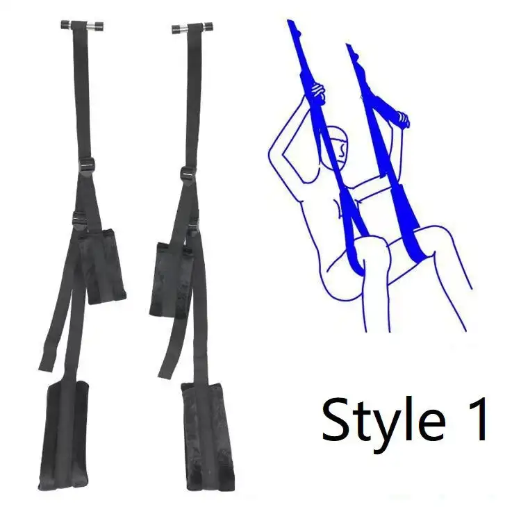 4 Warna 2 Gaya Nilon Ayunan Manset Pergelangan Kaki Budak Lembut Furnitur Seks Fetish Perban Ayunan Mainan Erotis Permainan Pasangan