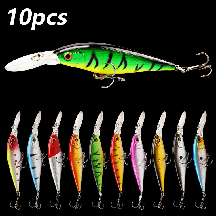 Wobbler Crankbait para lubina y perca, cebo duro