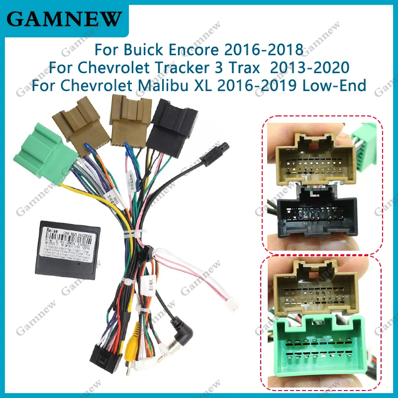 

Car Wiring Harness Adapter Canbus Box Decoder Power Cable For Buick Encore Chevrolet Track Tracker Malibu Spark GM-RZ-09