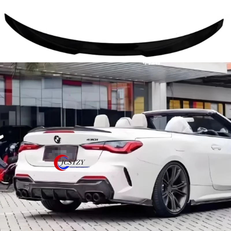 Глянцевый черный задний спойлер в стиле M4 для BMW G23 Convertible G83 420i 430i M440i 2020-2023, задний спойлер на крышу, отделка крыла