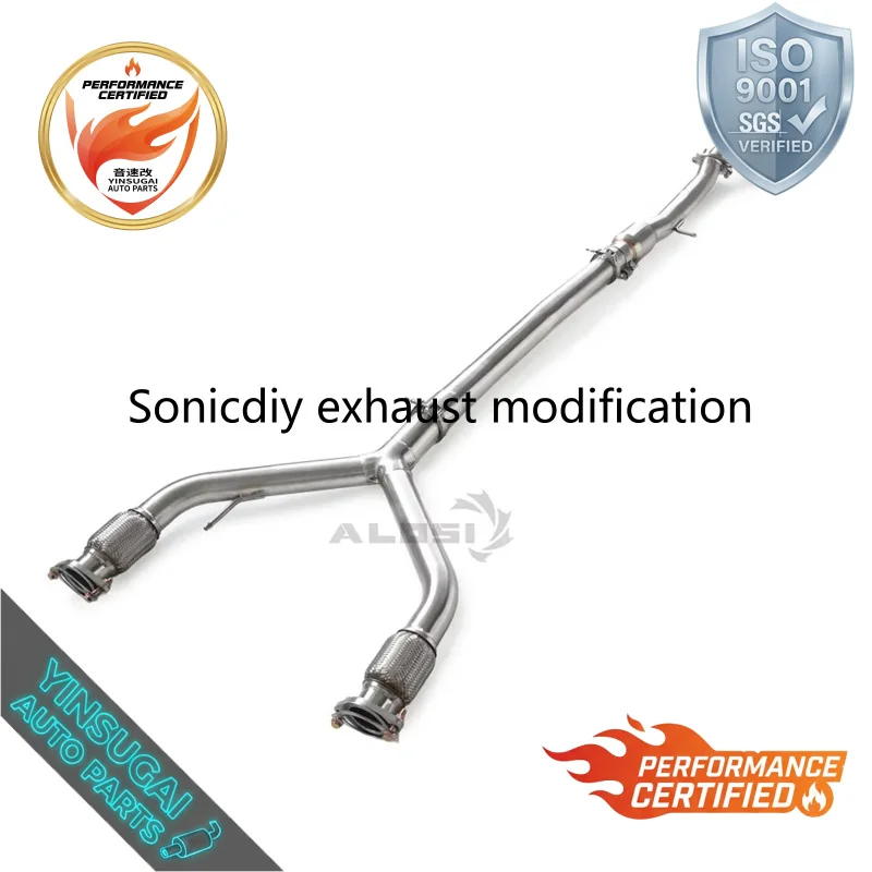High Quality Custom Catback Exhaust with Y-Shaped Front Pipe Blue Tip for Nissan 400Z 3.0T 2023-2025 Racing Performance Parts