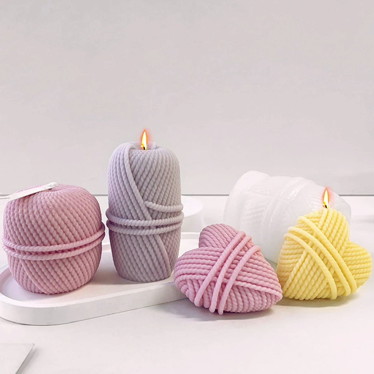 Candle Making Yarn - Moule créatif en fil de laine