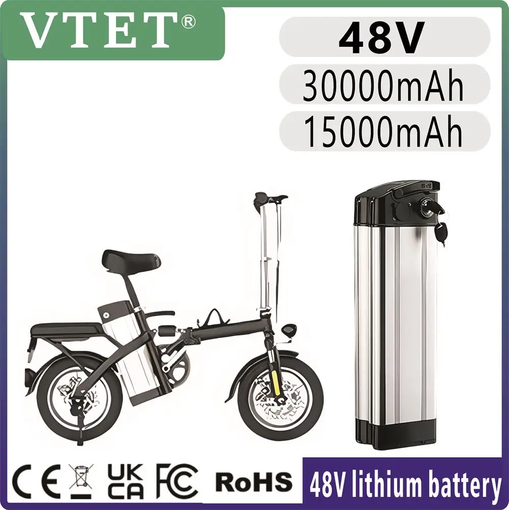 

2025 Высокое качество 48 В 20 Ач городской велосипед складной велосипед Silver Fish Ebike аккумулятор подходит для велосипеда 350 Вт 500 Вт 750 Вт 1000 Вт