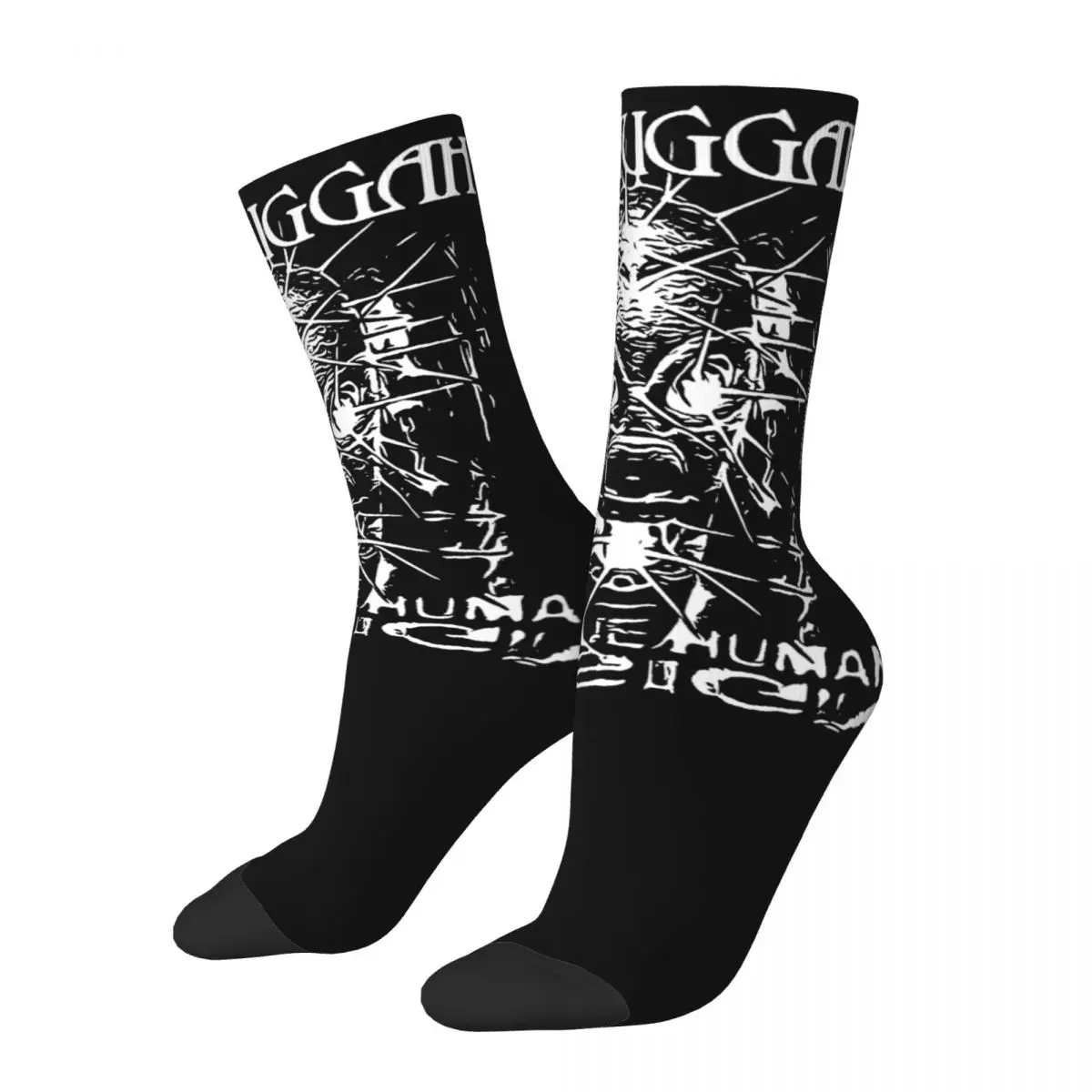 Harajuku Meshuggah Soccer Socks Polyester Long Socks for Women Men Sweat Absorbing