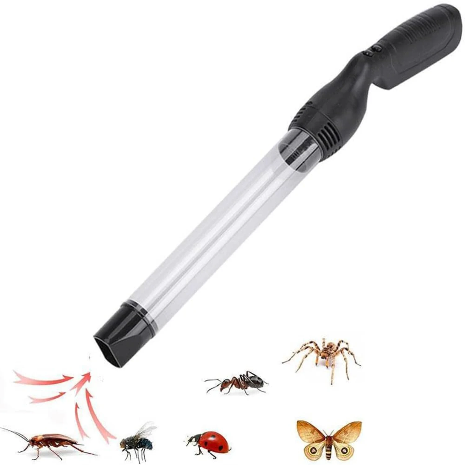 Vacuum Bug Catcher Spider and Insect Traps Catcher with USB Rechargeable Bug Pest Control for Adults and  Insects  LED Flashligh