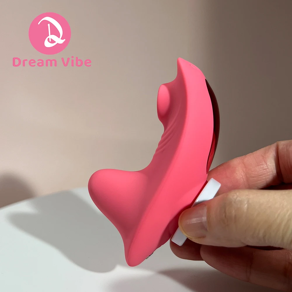 Tease Me Remote Controlled Wearable Panty Vibrator Suction Panty Teaser Magnetic Clip For Both Clitoral and Vaginal Stimulation