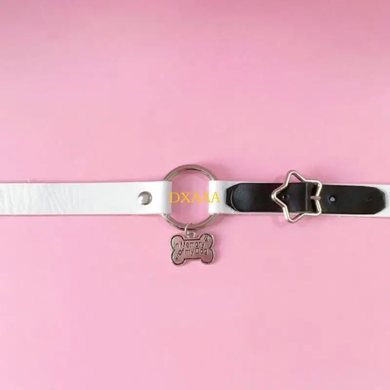 DXAA Adjustable Sexy Neck Collar Necklace PU Leathers Halloween Womens Costume Props