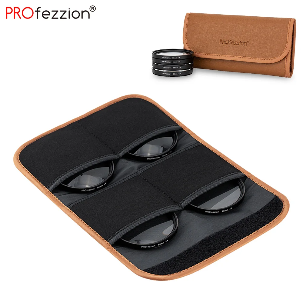 Macro Close Up Lens Filter Kit with Filter Pouch 67 77mm Photography Accessories for DSLR Canon m50 600d 2000d Nikon d3200 d5600