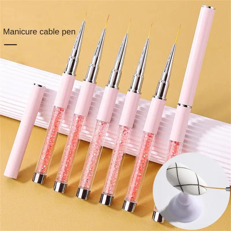 Nails Art Brush Lines Stripe Flower Painting Drawing Pen Acrylic UV Gel Extension Grids Brush 3D Design Drawing Manicure Tools