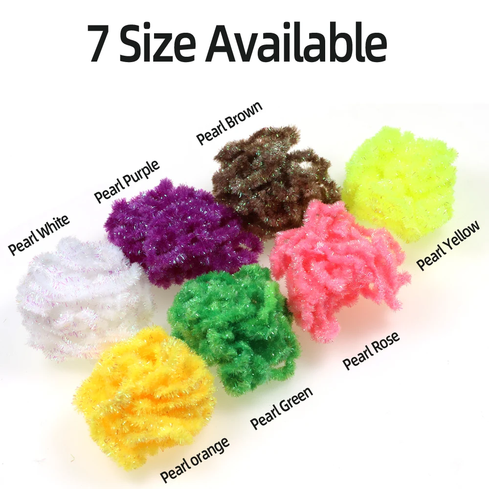 2bag 4mm/6mm Ice Dub Chenille Fly Fishing Tying Material Sparkle Antron Yarn for Trout Bass Steelhead Saltwater Fly Pattern - view 4