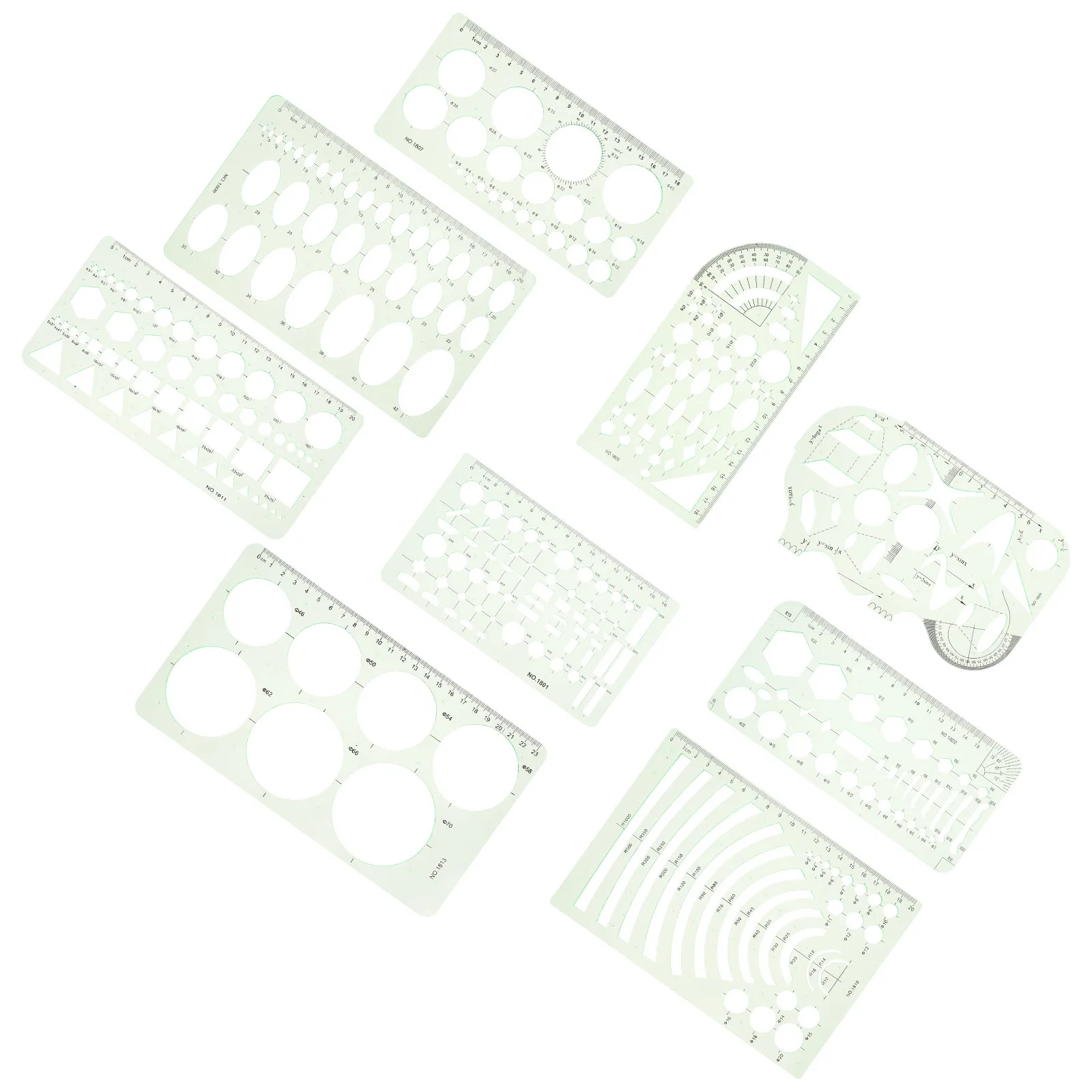 9pcs-geometric-drawing-templates-circle-oval-stencils-for-precise-drafting-art-craft-office-measuring-supplies-for-kids