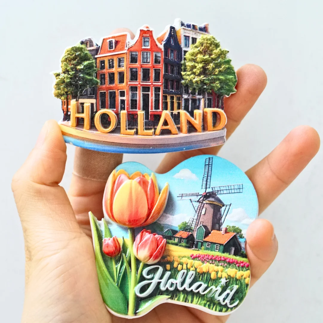 

1PC, Dutch street scenery refrigerator magnet, Dutch countryside refrigerator magnet, Dutch travel refrigerator magnet, Dutch wi