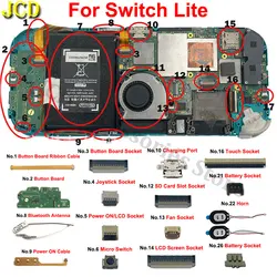 Motherboard Charging Port Board Ribbon Cable SD Card Slot Battery Socket Joystick Touch LCD Screem FPC Connector For Switch Lite