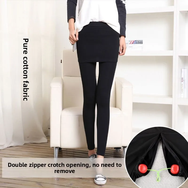 

Брюки из чистого хлопка с высокой талией, женские брюки с двойной молнией и открытой промежностью, удобные длинные брюки для активного отдыха, весенний сезон