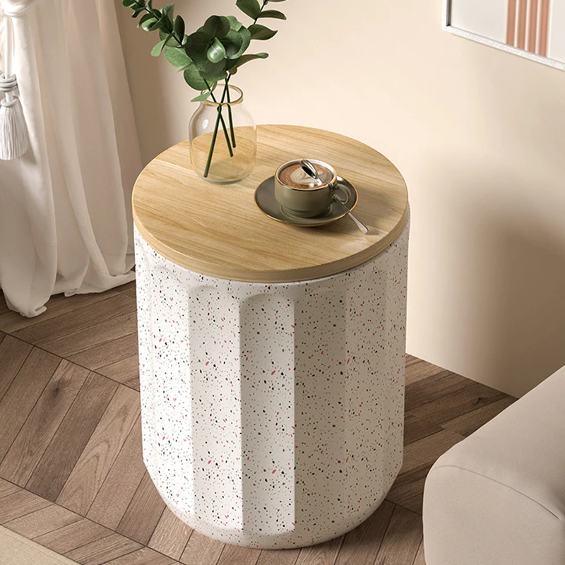 

Nordic Furniture,Magnesium Oxide Coffee Table,Round Art Storage Desk,Living Room Sofa Side Table,Creative Bedroom Bedside Table