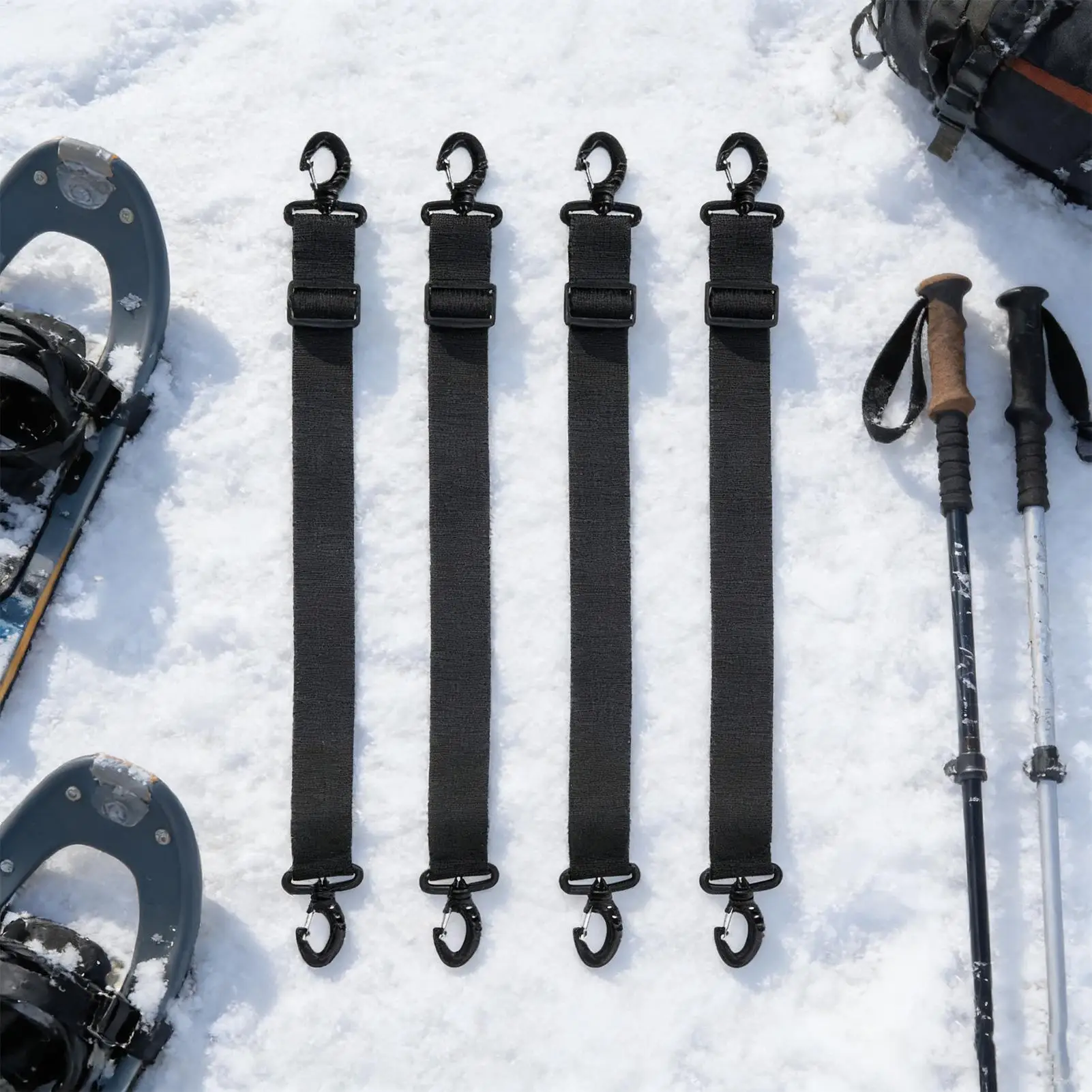 Ski-Tragegurt, 4-teilig, Nylon-Skates-Tragegurte, verstellbare Stiefeltrage für Outdoor, Winter, Snowboard, Skifahren, Bergreisen