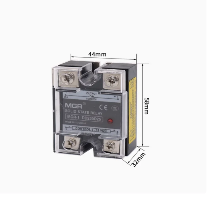 

High Quality 25A Solid State Relay SSR DC-DC 25A 3V-32V DC 5V-220V DC
