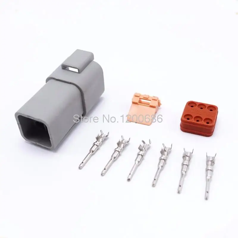 

10Kits Male 6 Pin/Way Deutsch Car Boat Waterproof Sealed Auto Electrical Wire Connector Plug DT04-6P