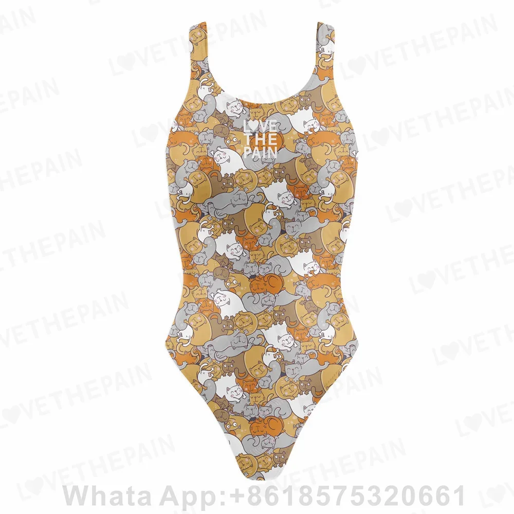 Love The Pain Badmode Dames Print Eendelig Badpak Vrouwen Sport Badpak Strandkleding Bodysuit