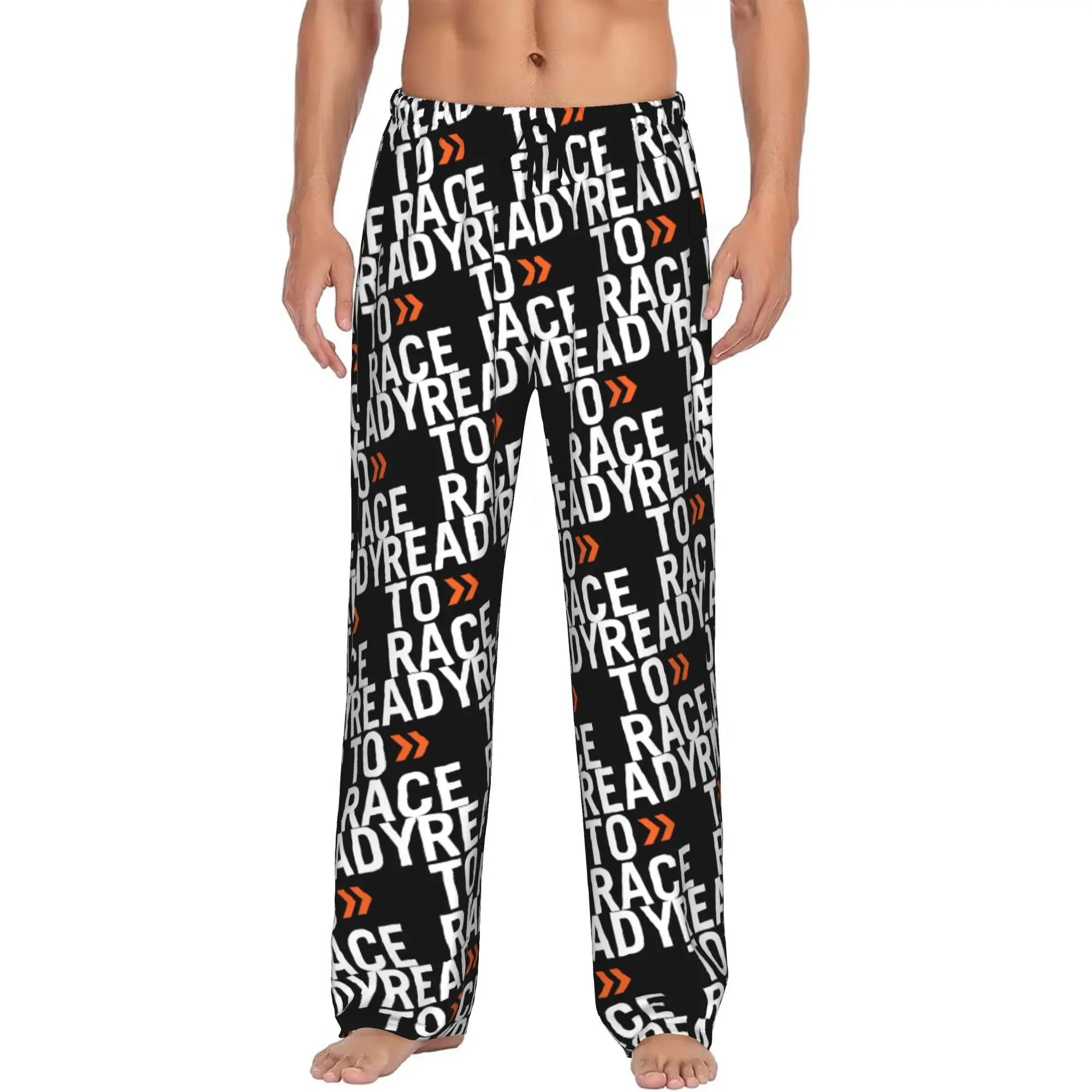 Custom Ready To Race Pajama Pants for Men Enduro Motocross Lounge Sleep Stretch Sleepwear Bottoms with Pockets