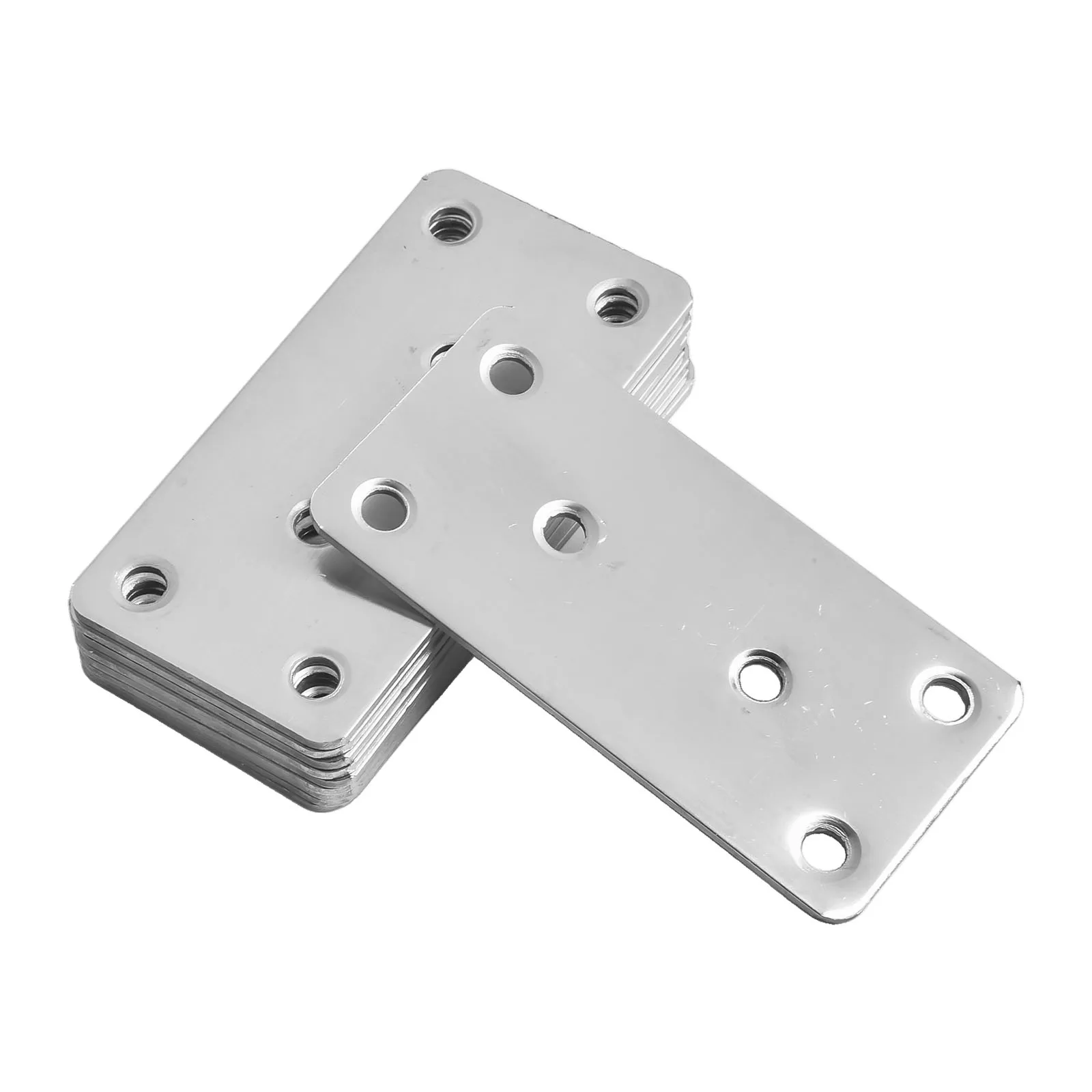 

10 шт. плоских кронштейнов из нержавеющей стали для соединения мебельных деталей с высокой несущей способностью.