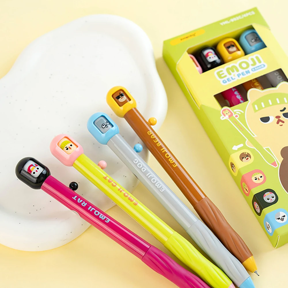 

Ручка Fun Face Changing Pen Ins Cute High Beauty Kotong с изменяющимся изображением, нажимная, для быстрого письма, для студентов, для тестов, 0.5 мм, черная