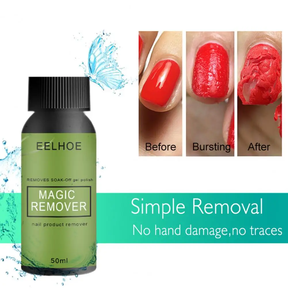 Magic Fast Remover Gel Esmalte, Soak Off Desengordurante para Camada de Manicure, Semi-permanente Nail Art Remoção, UV Limpo