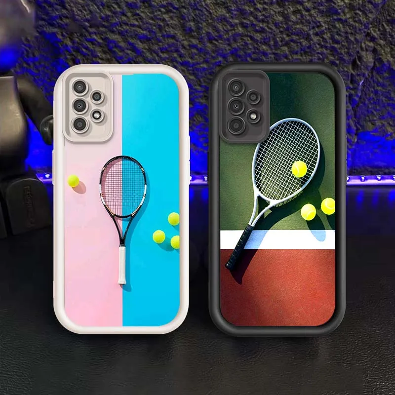 

Tennis racket design For Samsung A73 A72 A56 A55 A54 A53 A35 A32 A25 A24 A23 A21s A14 A05 5G Eye Ladder Phone Case