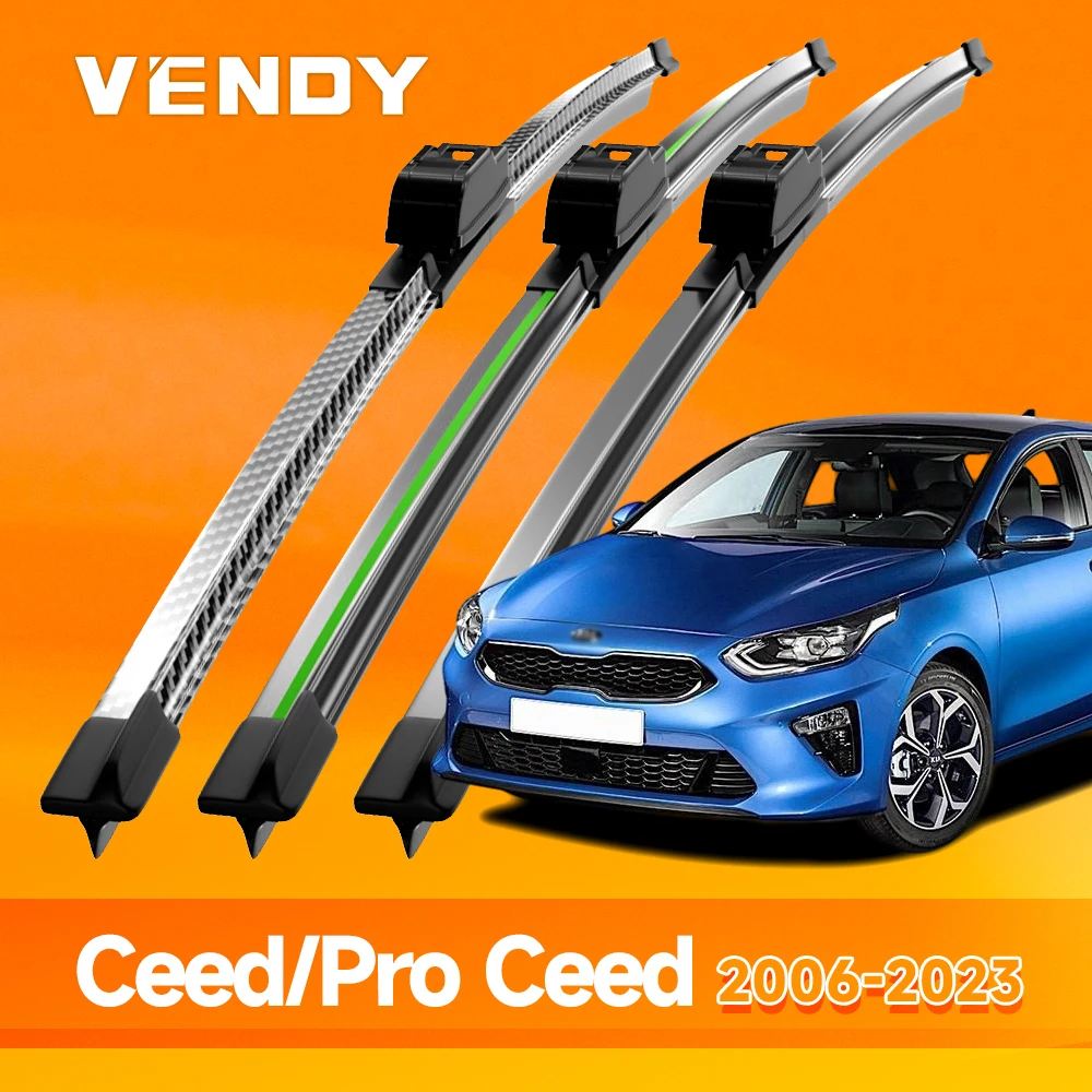Balais d'essuie-glace avant pour Kia Ceed Pro Ceed 2006 – 2023, 2 pièces, accessoires de fenêtre de pare-brise 2010 2011 2016 2017 2019 2020