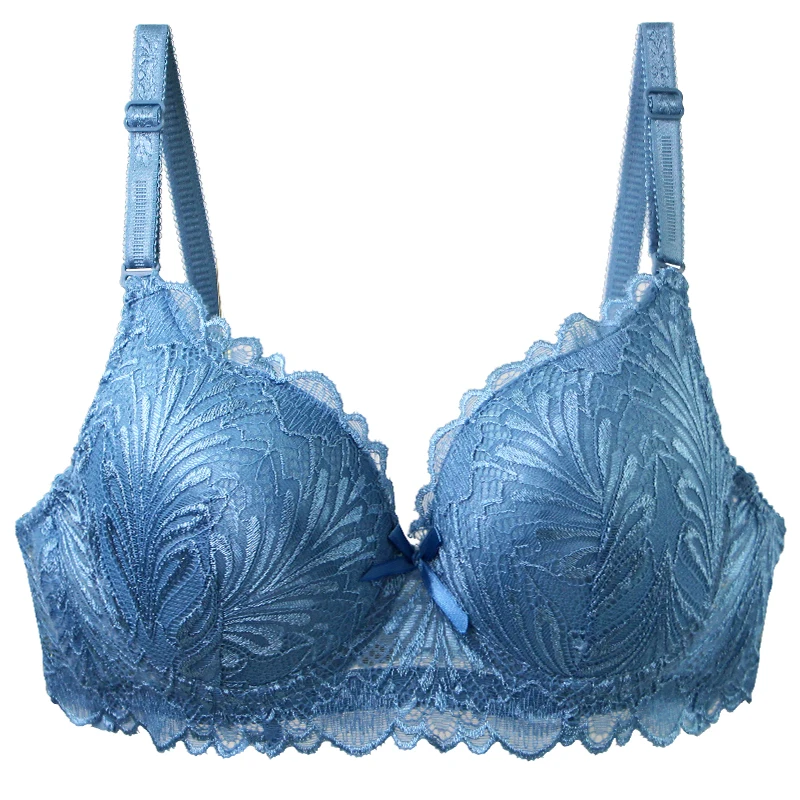 DaiNaFang Prodyšné podprsenky pro ženy s květinovou mašlí 34/75 36/80 38/85 40/90 42/95 BC Cup Spodní prádlo Lift Up - náhled 3