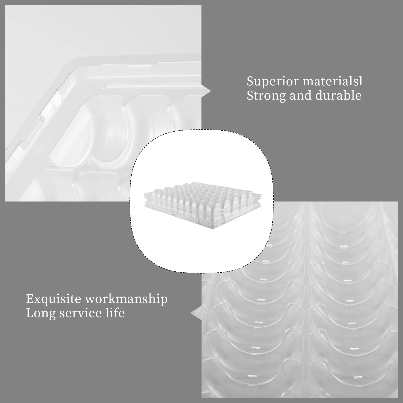 AT59 صواني تخزين معكرون فرنسية شفافة قابلة للإغلاق من PET - تحمل 50 ماكارونس لكل مجموعة - عبوة من 4 مجموعات #3