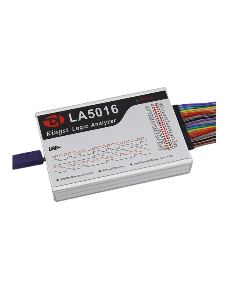 LA5016 USB Logic Analyzer 500M max sample rate 16Channels 10B samples English software