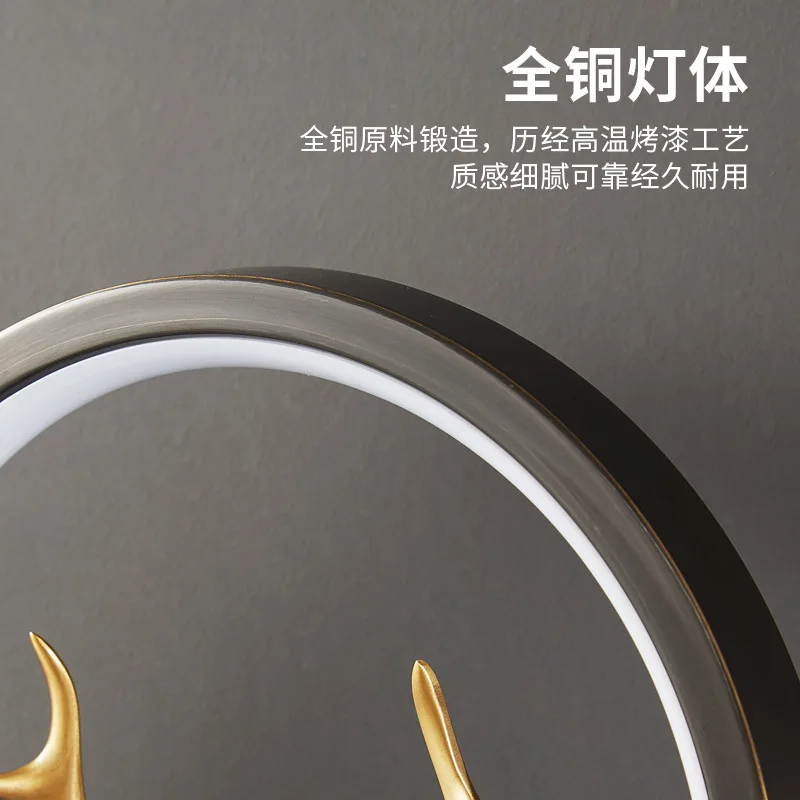 Exquisite indoor study reading LED wall lamp, night corridor entrance lamp, home decoration all copper wall lamp