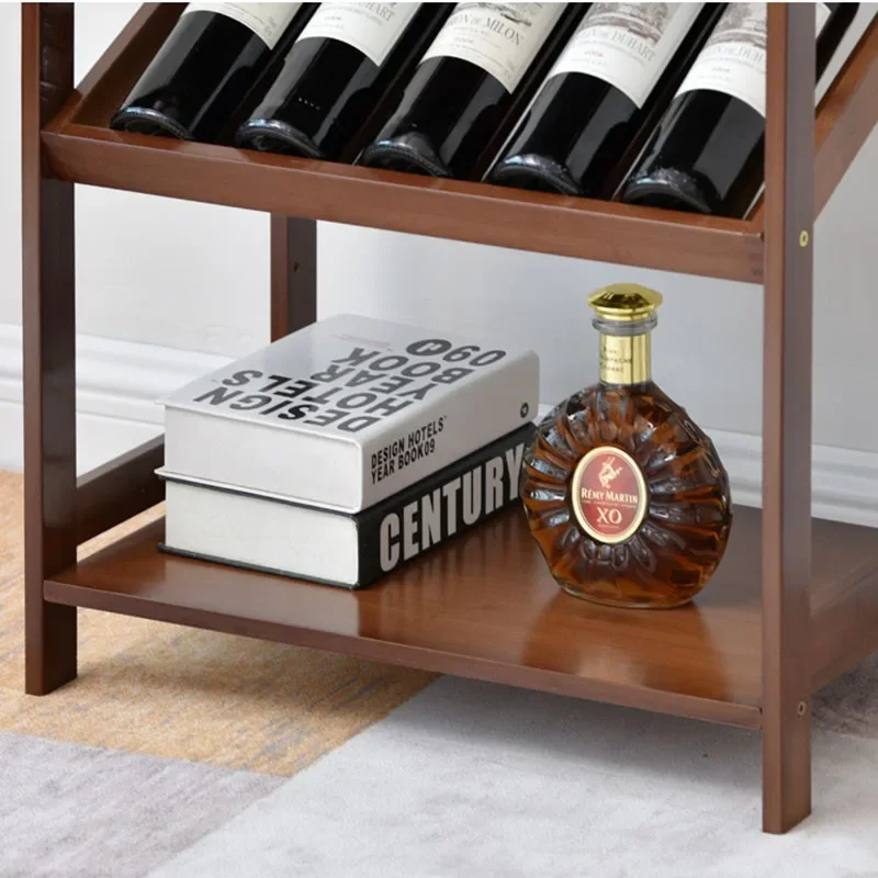 Estantería de arte en miniatura Vertical para Bar, gabinete Vintage, almacenamiento de madera para Alcohol pequeño, estante para vino, decoración,