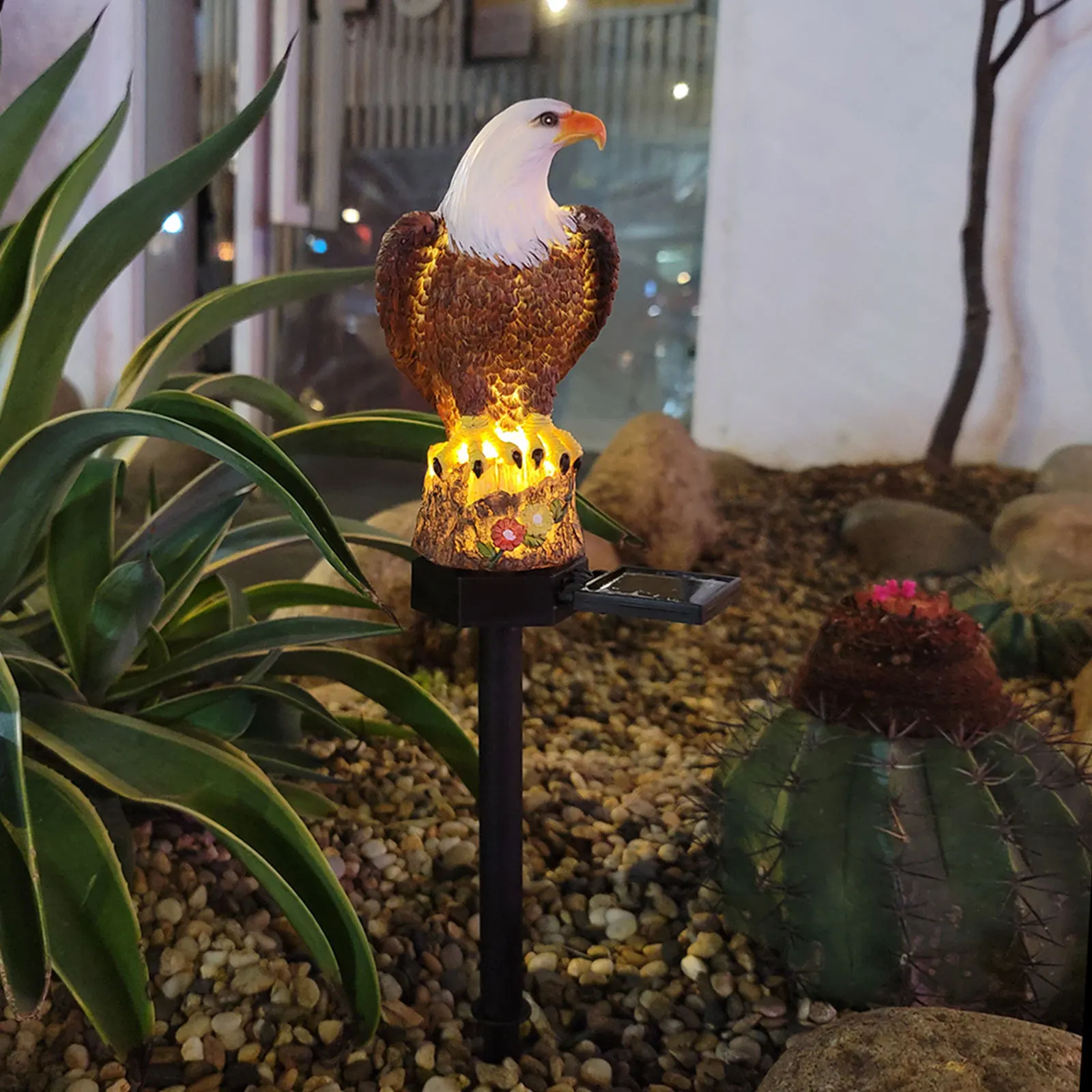 Solar Plug Lawn Lamp, Eagle Ground Insertion, pátio ao ar livre, Jardim Decoração Lanterna, luzes bonitas e decorativas, novo estilo