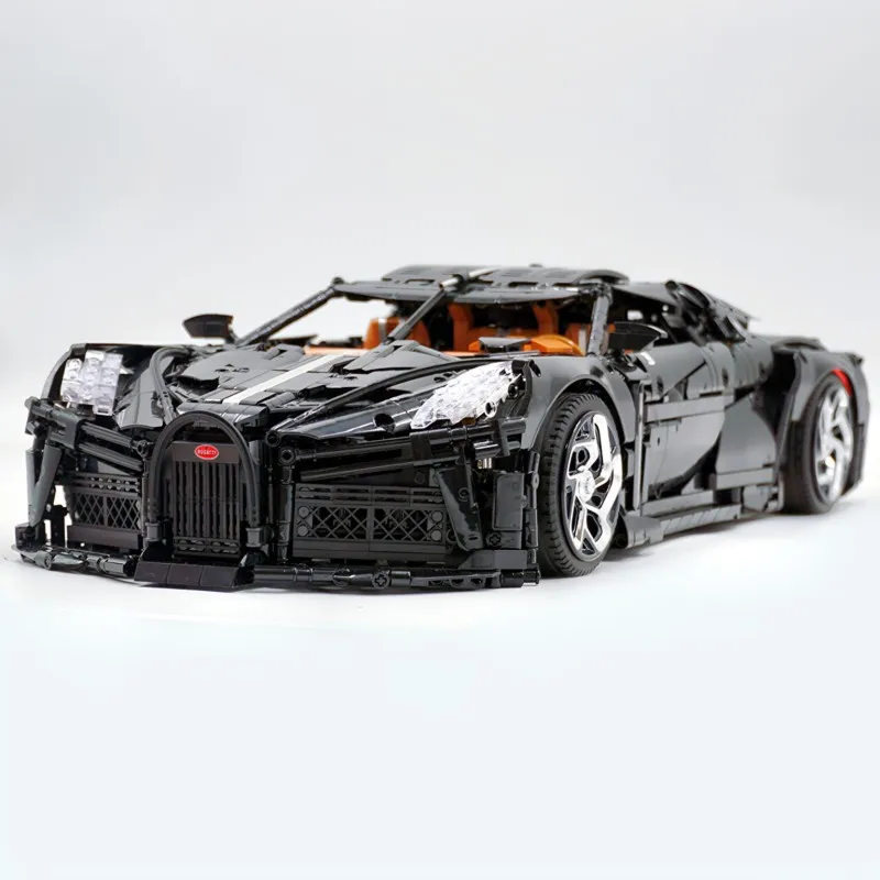 MOULD KING 13163 Technical Black Super Sport Racing Car Building Blocks La Voiture Noire 1:8 Vehicle BrickToy Christmas Gift Kid