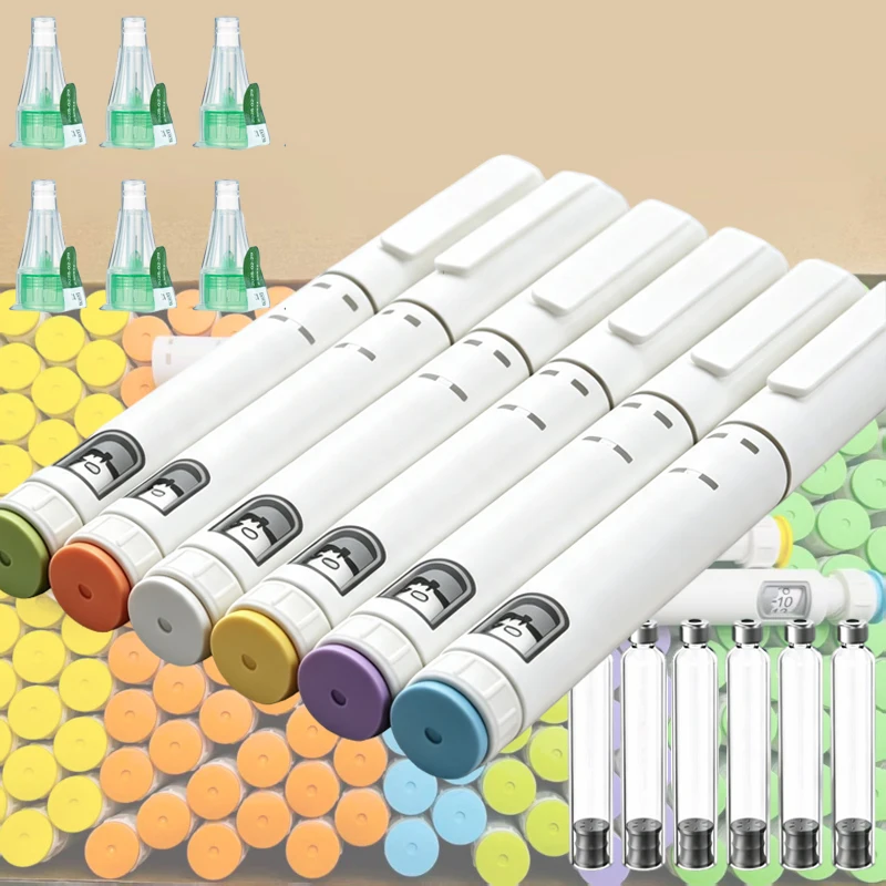 2/3/5pcs Tattoo Beauty Pen Wrinkle Removal Injector 60U Disposable Insulin Injection Pen Adjustable Dosing Pen Injection Tool