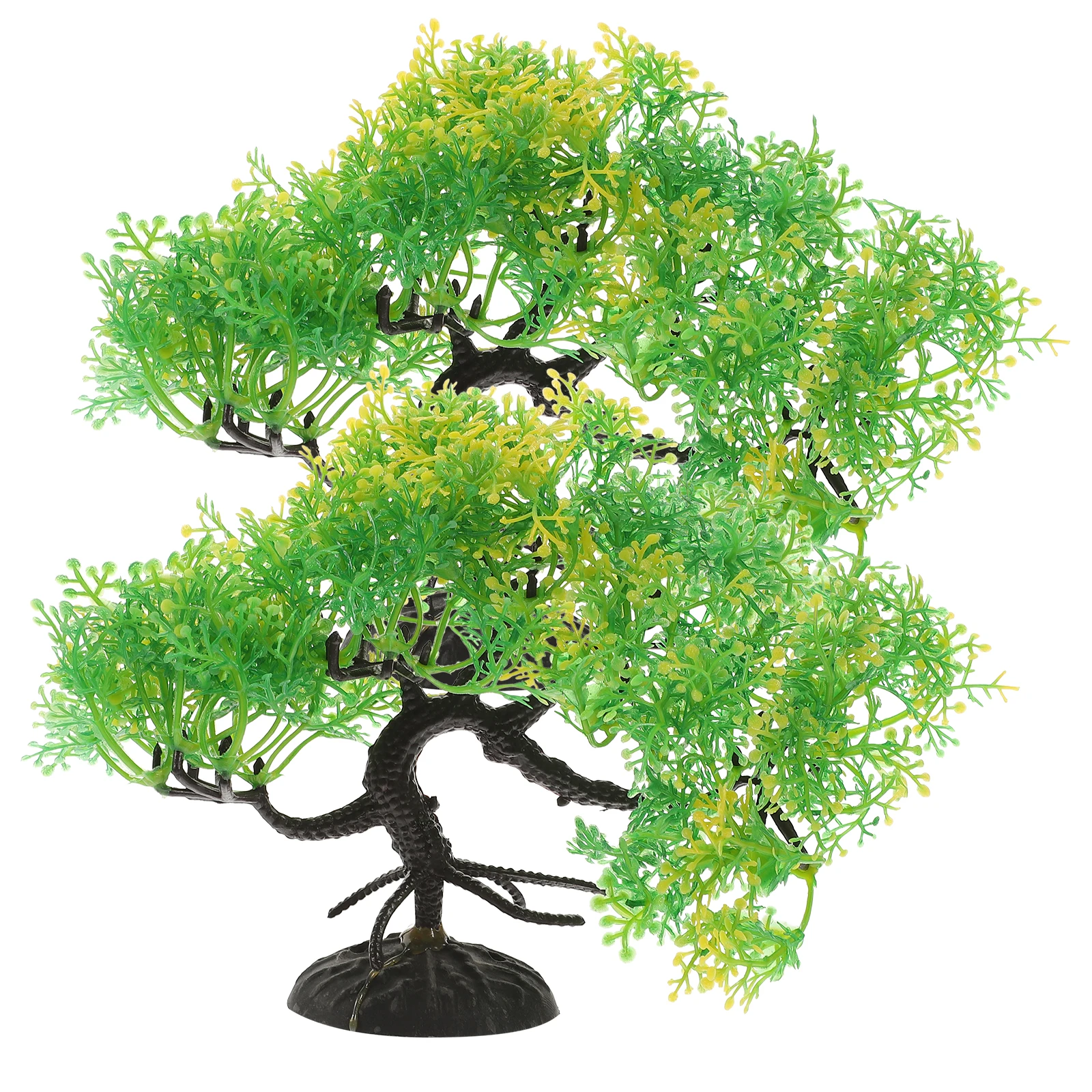 

2 Pcs Simulated Welcoming Pine Potted Plant Aquarium Bonsai Decor Plants Fish Tank Decorations Plastic Ornaments