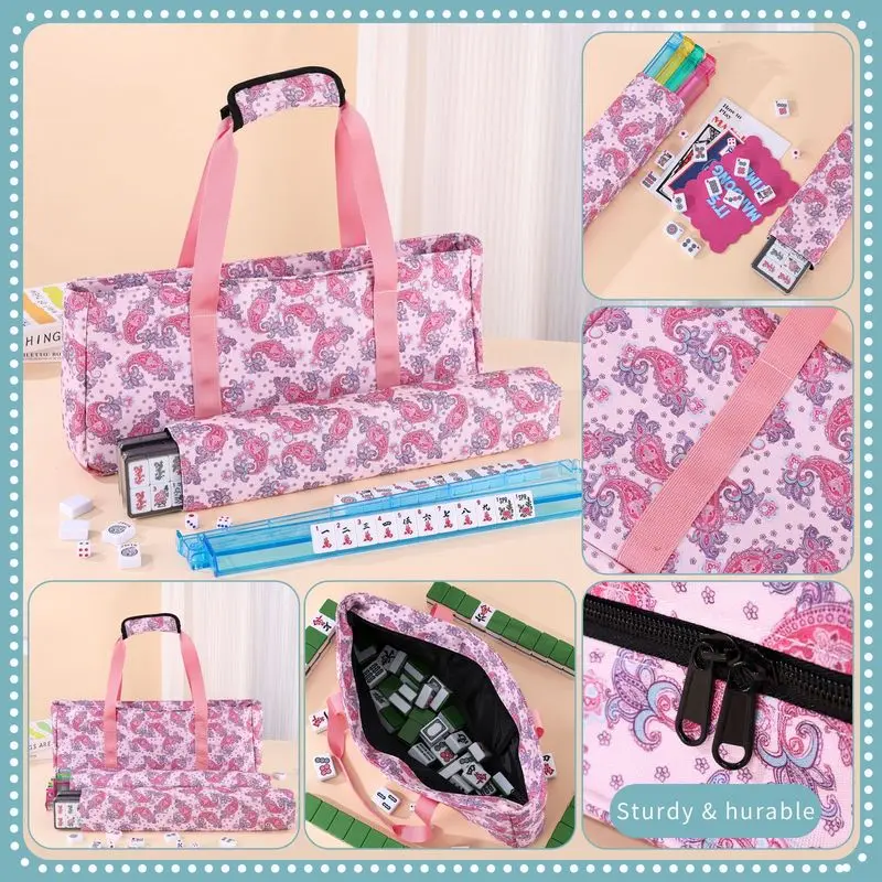 Cashew Mahjong Storage Bag Three-Piece Set Handbag Travel Bag Multifunctional Toiletry Bag Storage Pouch