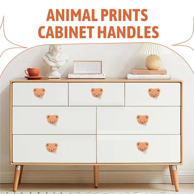 A44F-Kenop Furnitur Kenop Laci Kayu Kenop Lemari Kayu untuk Anak-anak, Lemari Rias, Laci, Dapur