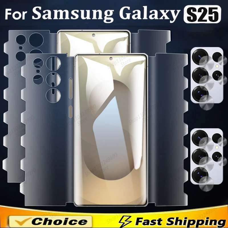 4IN1 فراشة هيدروجيل فيلم لسامسونج S25 الترا S24 زائد S23 S22 S21 S20 حامي الشاشة لسامسونج نوت 20 الترا عدسة فيلم #1