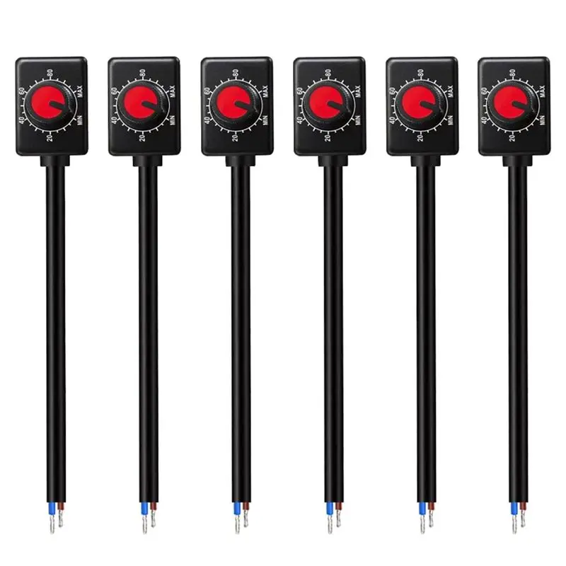 ABWZ-6Pack DC 0/1-10V Knob LED Dimmer, Mini LED Dimmer Knob With Rotary Control Switch Low Voltage Passive Dimmer PWM Dimming