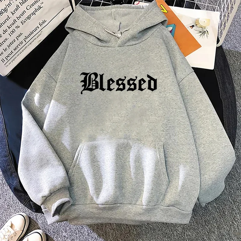 

Autumn Blessed Creativity Printed Hoodies Women Street Style Hip Hop Hoody Loose Fleece Clothing Comfortable Pullover Sweatshirt