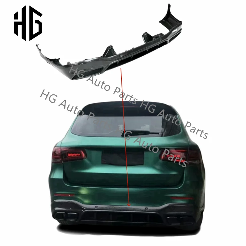 

Modified Auto GLC63 TC Style Carbon Fiber Rear Bumper Splitter Lip Spoiler Body Kit For Mercedes-Bens GLC X253 Car Diffusers