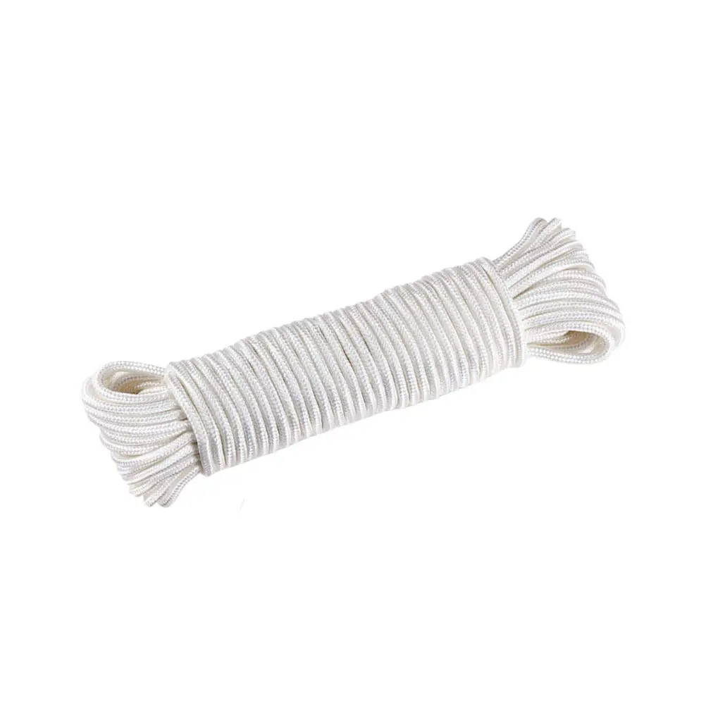 11.5m 6Mm Tough Nylon Flagpole Halyard Rope Weatherproof Uv Resistant Braided 12 Strand for Outdoor Flag Replacement Clothes