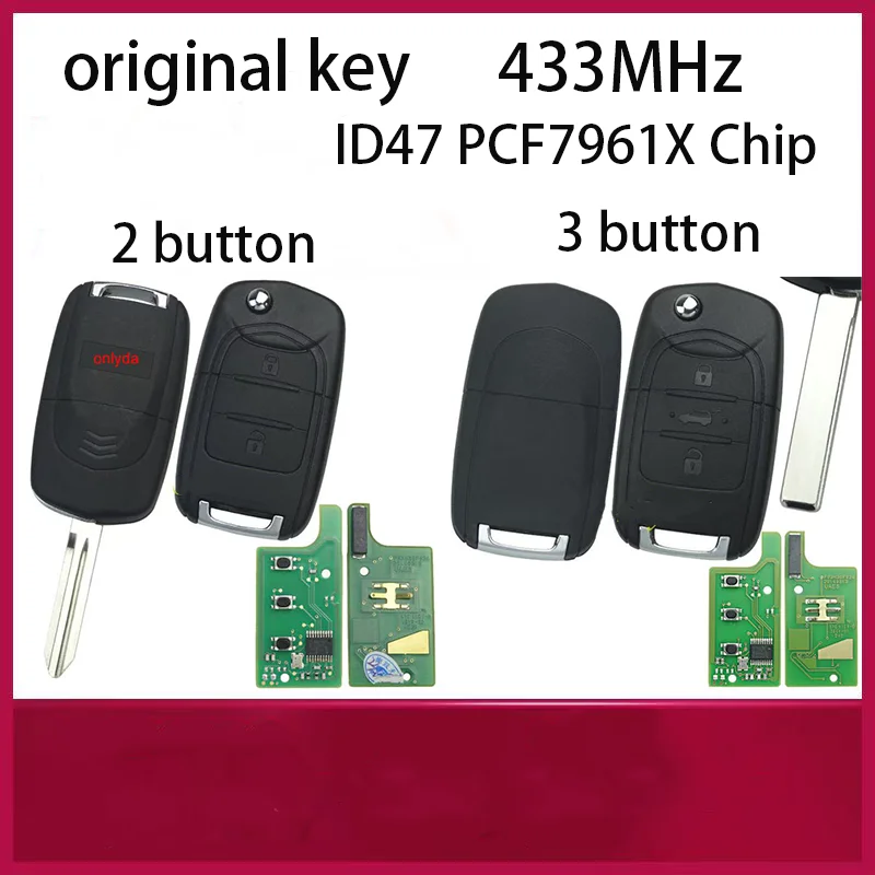 

Оригинальный складной пульт дистанционного управления ID47 PCF7961X чип 433 МГц для Chevrolet Captiva Chevrolet N400