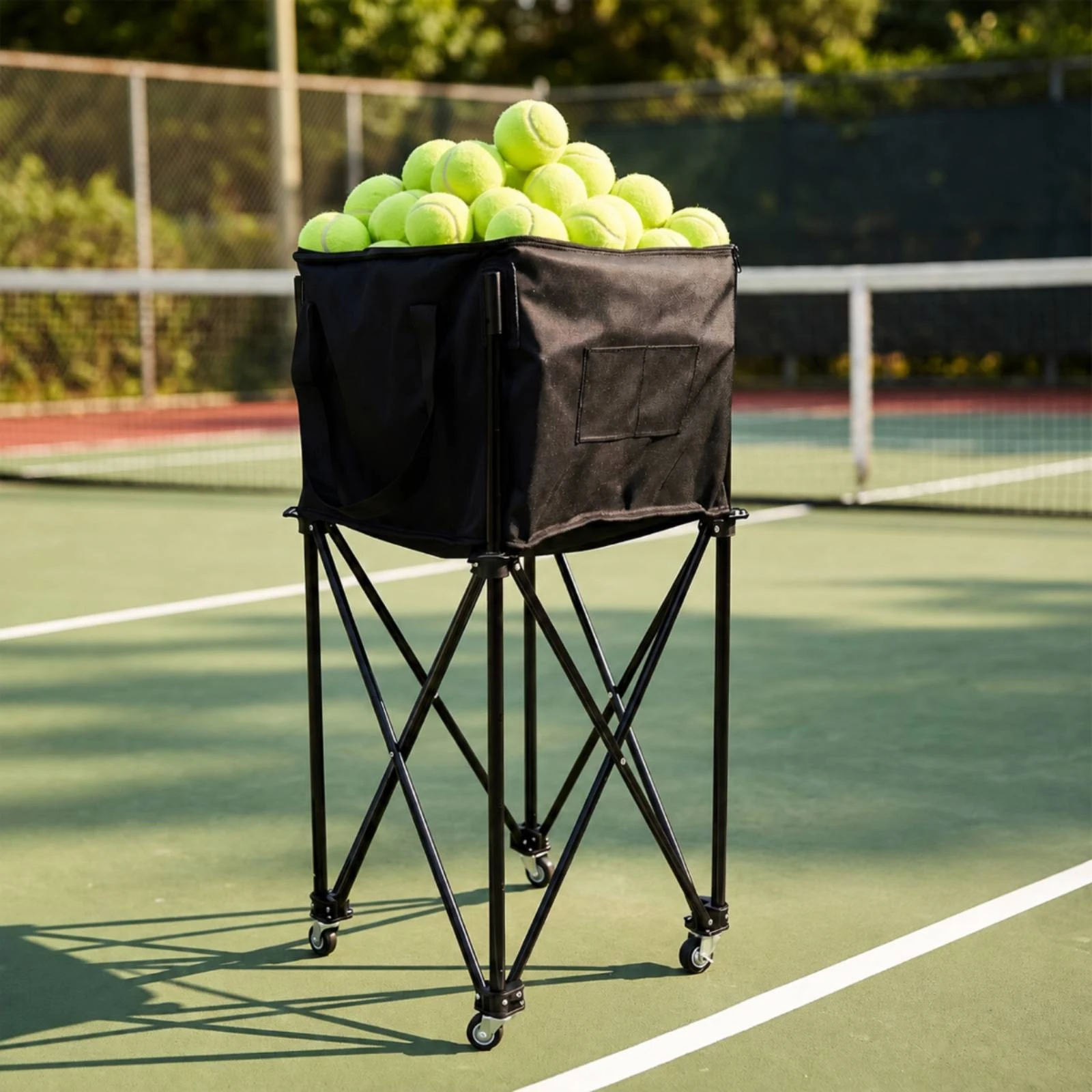 Sports Equipment Cart - Tennis Ball Cart Portable Ball Basket