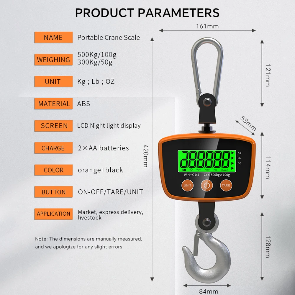 Báscula digital colgante para pesar perros y gatos – Hasta 500kg - imagen 4